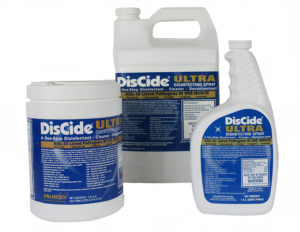 Discide disinfectant gallon, wipes and quart