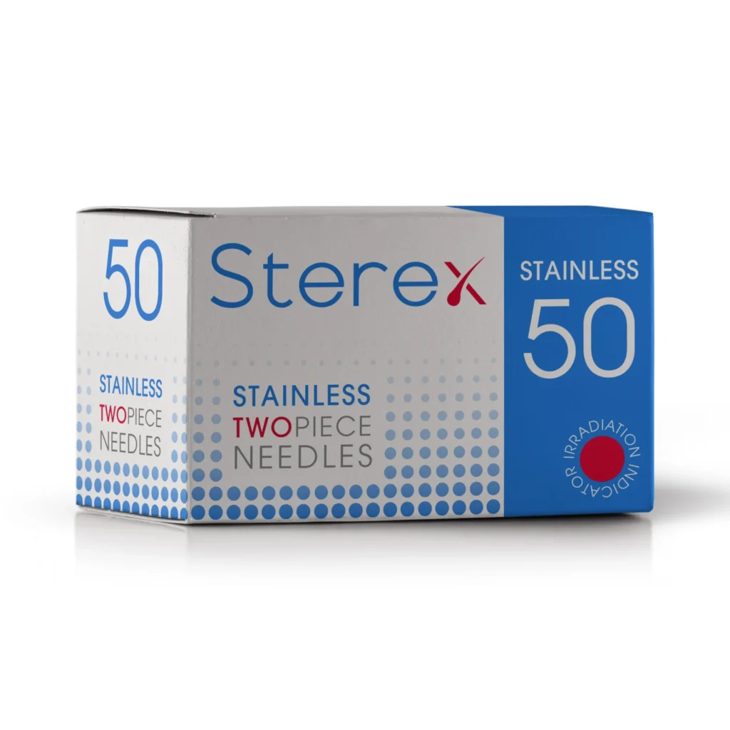 Box of Sterex Stainless Twopiece Probes