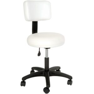 Silhouet Tone Round Airlift Stool with Backrest