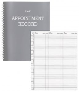 Appointment book for tracking your clients' appointments