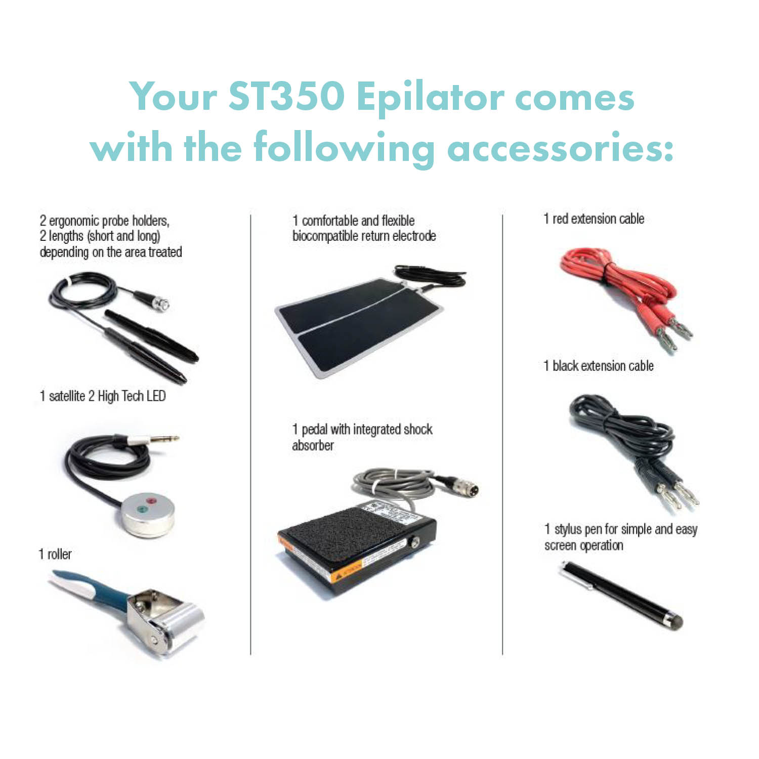 ST350 All Accessories | Prestige Electrolysis + Spa Supply