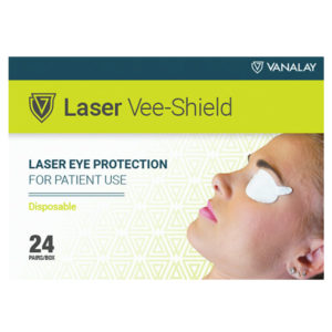 Laser Vee-Shield client eye protection