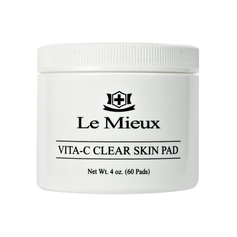 Jar of Le Mieux brand vita-c clear skin pads for exfoliation