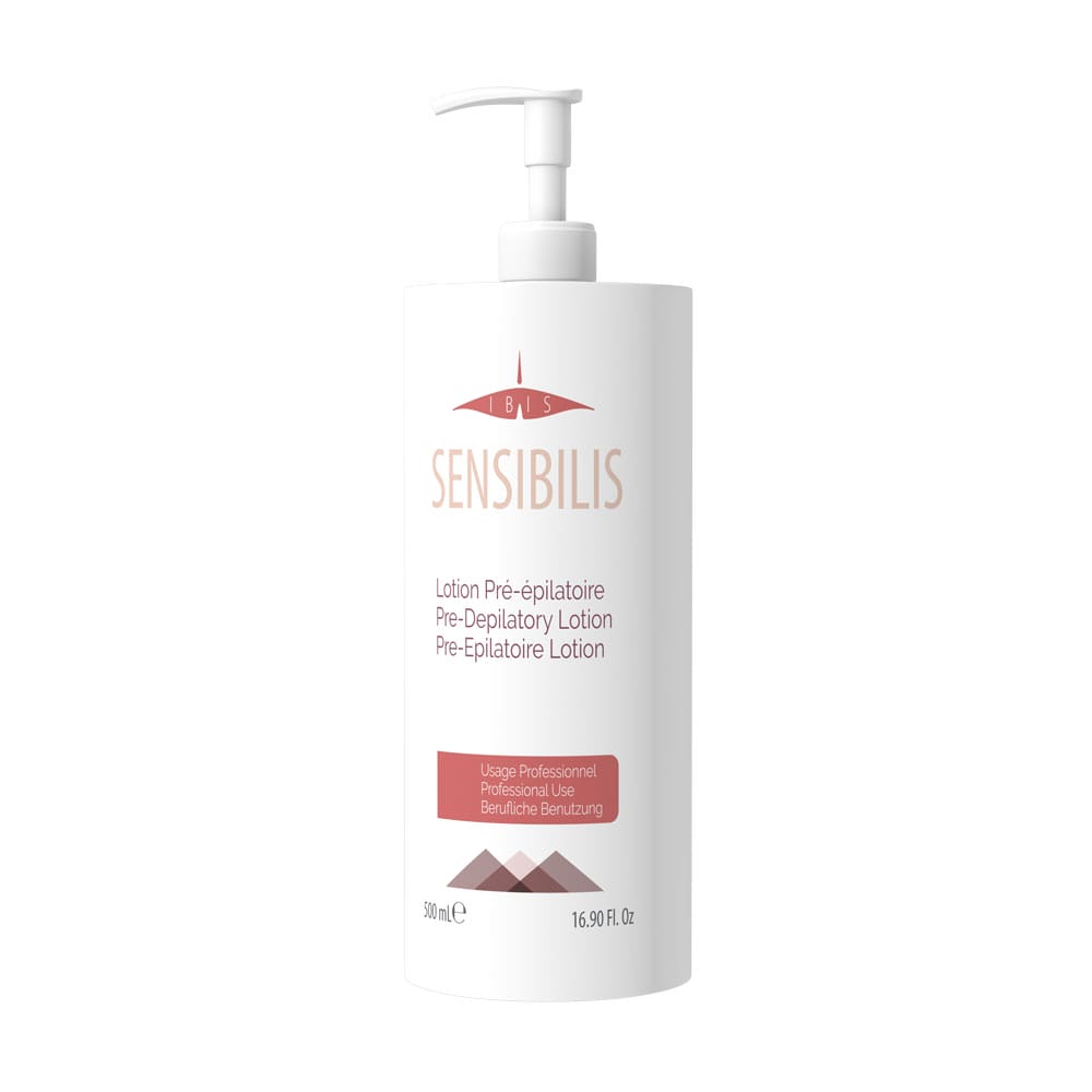 Bottle of sensibilis pre epilation lotion