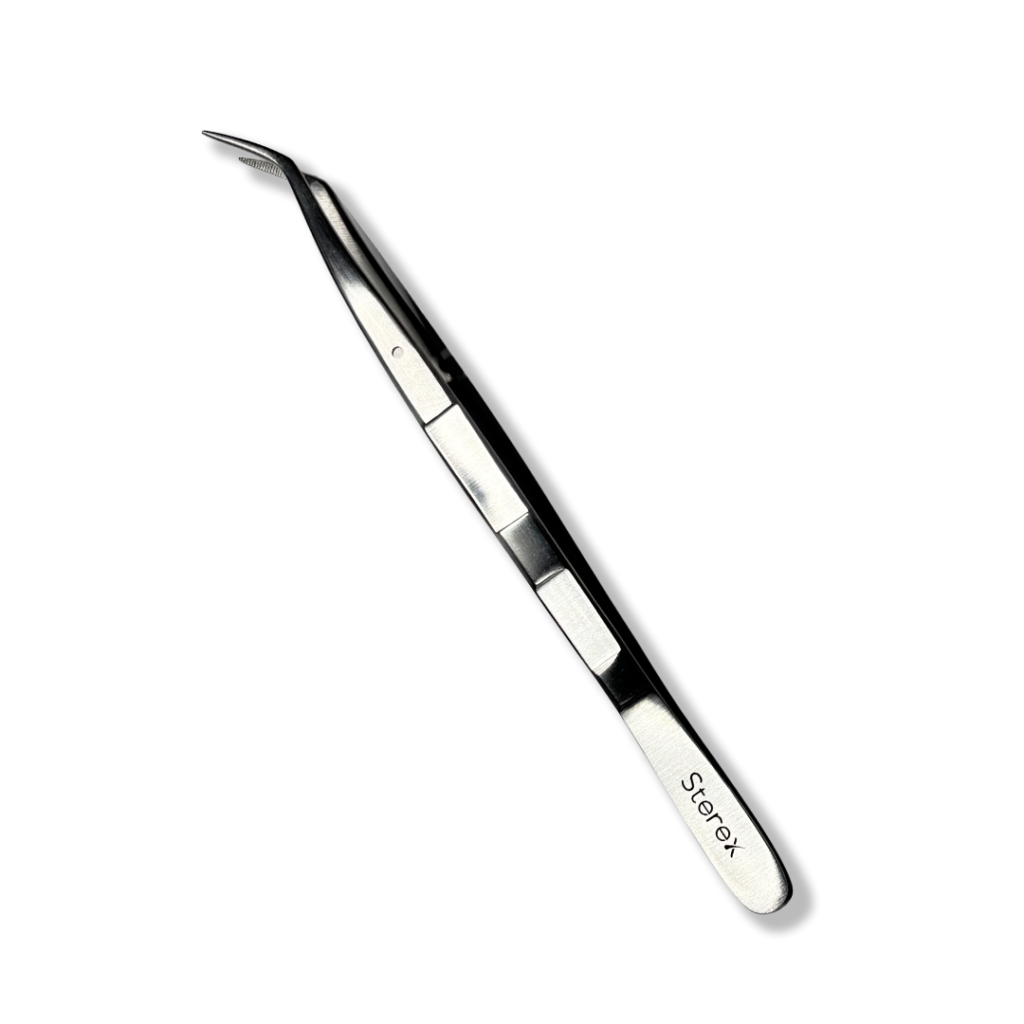 Stainless steel skin tag removal tweezers with fine precision tips