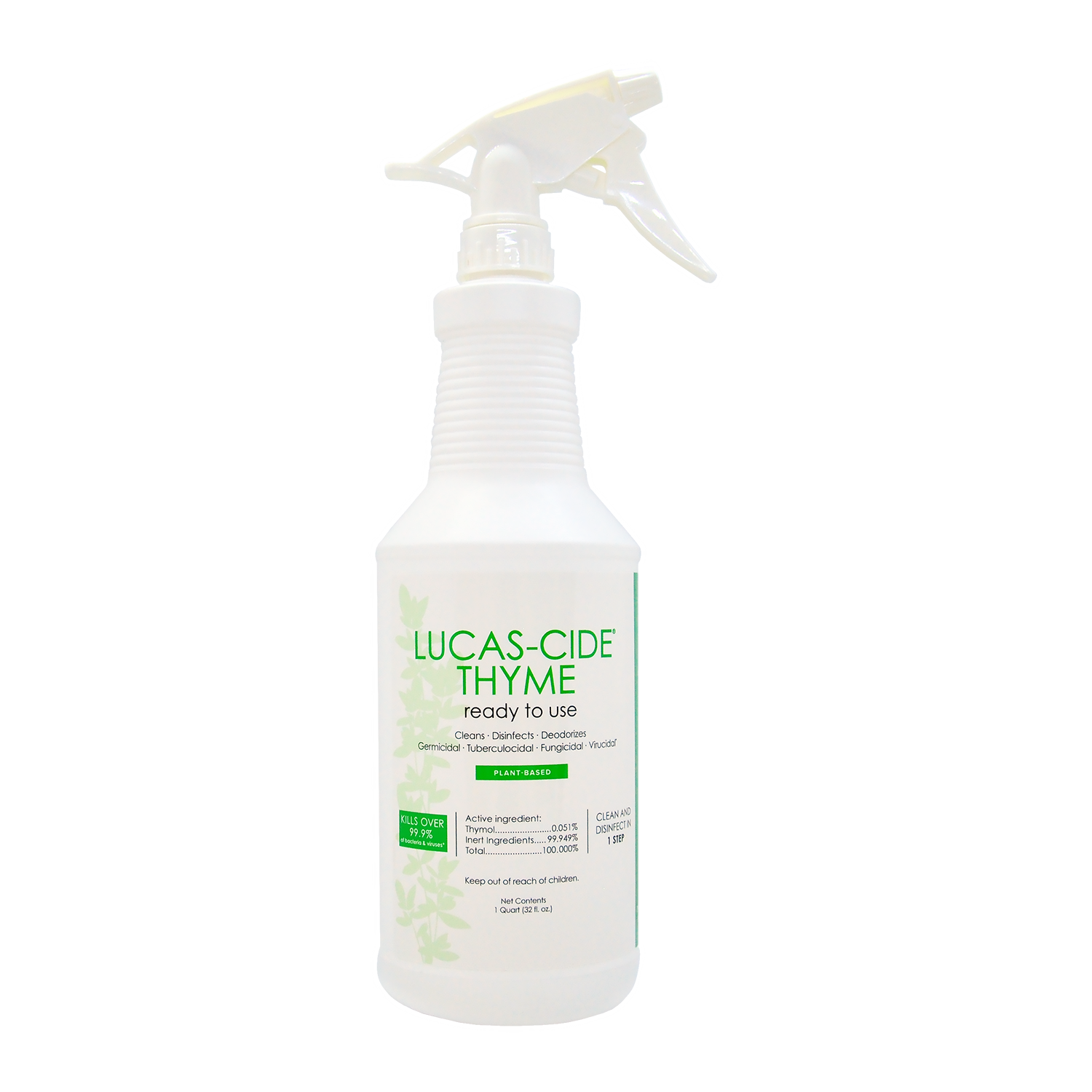 DLCT_Q | Prestige Electrolysis + Spa Supply Quart spray bottle of Lucas Cide Thyme Disinfectant